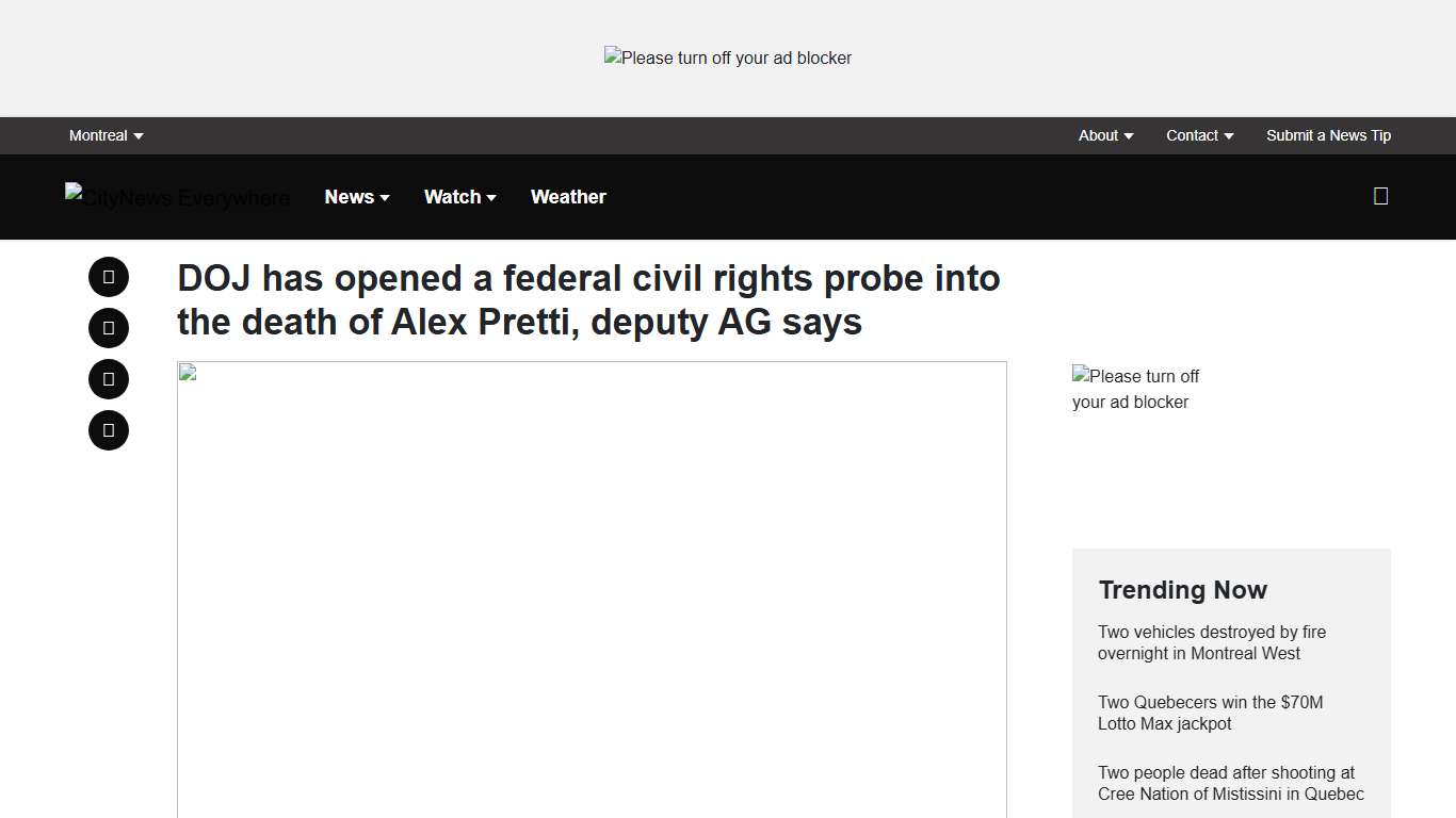 DOJ has opened a federal civil rights probe into the death of Alex Pretti, deputy AG says